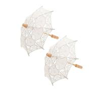 SOIMISS 2pcs Lace Umbrellas Wedding Bride Photo Props Vintage Umbrella for Bridal for Wedding