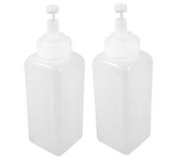 SOIMISS 2pcs Large Squeeze Bottles with Secure Caps for Ketchup Mustard Syrup Dressing and Oil Versatile Condiment Dispensers for Bbqs Home Kitchens and Picnics