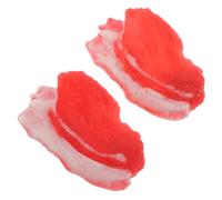 SOIMISS 2pcs Lifelike Artificial Pork Model Realistic Fake Food Display for Cabinet Decor Cost Home Decoration and Photography Props Teaching Tool for Food Education