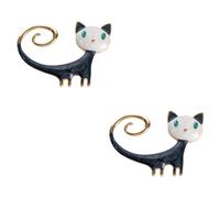 SOIMISS 2pcs Lovely Oil Drop Brooch Cat Shape Creative Decorative Pin Clothes Accessories Cartoon Animal Corsage Little Cat Brooch for Sweater