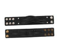 SOIMISS 2pcs Mens Punk Wide PU Leather Cuff Bracelet with Studded Accents Adjustable Stylish Wrap Bangle for Outdoor Activities Parties Everyday Wear