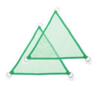 SOIMISS 2pcs Mesh Lizard Hammock Bed with Suction Cups, Green Canvas | Elevated Resting Spot, Compact Setup for Glass Wall Mounting, Simple Cleaning, Reptile Cage Use