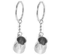 SOIMISS 2pcs Mini Frothing Cup Keychain Espresso Mug Charm Pendant Stylish Bag Decor for Coffee Lovers for Handbags and Backpacks