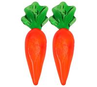 SOIMISS 2Pcs Mini Glass Easter Carrots, Crystal Carrot Figurines for Spring Tabletop Decor, Hand-Crafted Artificial Vegetable Miniatures for Easter Basket Fillers & Crafts, Vibrant Orange Ornaments