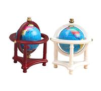 SOIMISS 2pcs Miniature Globe Dollhouse Accessories Tiny Decorative Terrestrial Globe Models for Learning Educational Study Mini Earth for Dollhouse Decoration