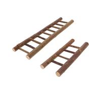 SOIMISS 2pcs Miniature Wooden Staircase for Dollhouse and Fairy Garden Stable Mini Ladder with Detailed Steps Natural Wood Mini Furniture for Tiny House Decoration and Craft Scenes