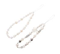 SOIMISS 2pcs Mobile Phone Beaded Chain Wristlet Strap with Plastic Material and Elegant Design, Hands-free Phone Wristlet Charm Strap for Convenient Access during Clubs and Trips