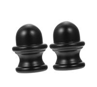 SOIMISS 2Pcs Modern Lamp Finial Knobs Simple Stable Design Aluminum Lampshade Holders with Polished Black Finish Easy Install Table and Floor Light Accessories for Chic Home Decor