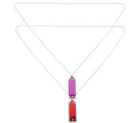 SOIMISS 2pcs Necklace with Mini Harmonica Pendant Tones Decorative Charm for Boys and Colorful Musical for Enhances Music Cognition and Creativity Random Color