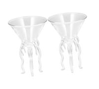 SOIMISS 2pcs Octopus Shaped Glass Wine Goblets Creative Cocktail Glasses for Martini Mojito Party Glassware