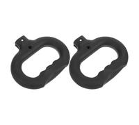 SOIMISS 2pcs Outdoor Camping Wagon Handle Grip Replacement for Foldable Shopping Cart and Garden Cart Pull Grip Plastic Oval Interface Handles without Screws