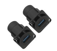 SOIMISS 2pcs Panel Mount Socket Black Fixed D-type Connector Female to Female Coupler with Dual-sided Insertion High-speed Data Transfer Design for Computers Printers Cameras