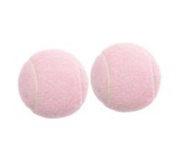 SOIMISS 2Pcs Pink Rubber Tennis Balls for Training and Practice Lightweight Playground Tennis Balls for Beginners and Players Enhanced Visibility for Skill Development and Control