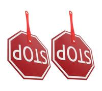 SOIMISS 2pcs Plastic Handheld Stop Sign with Ergonomic Handle for Classroom Use, Effective Classroom Management Tool for Teachers and Students in Educational Settings