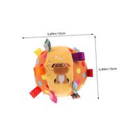 SOIMISS 2pcs Plush Sensory Bell Balls with Soft Fabric and Tag Cloths Early Educational Montessori Comforter for Crib and Car and Comfortable Grasp for Boy Girl