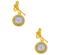 SOIMISS 2pcs Pocket Watch Brooch Hanging Watch for Professionals Cute Yellow Design for and Doctors for Work and