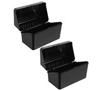 SOIMISS 2Pcs Portable Business Card Holder Organizer Box PP Index Card Storage Case with Sealed Cover Office Accessory for Clinics Retail Travel and Desktop Organization