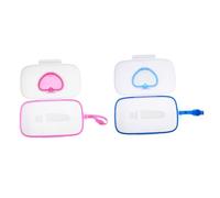 SOIMISS 2Pcs Portable Heart Shape Wipes Cases Assorted Tissue Holder Material for Stroller and Travel Convenient Wipes Dispenser for Cribs and Dining Chairs