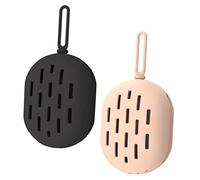 SOIMISS 2Pcs Portable Silicone Cosmetic Sponge Holder Makeup Puff Container for Travel Durable Design Khaki Black for Organizing and Drying Sponges at Home the Go