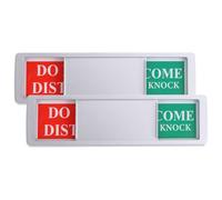 SOIMISS 2pcs Privacy Sign Magnetic Slider Aluminum and Magnetic Rubber Do Not Disturb Please Knock Indicator for Home and Restroom Use