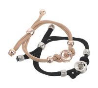 SOIMISS 2pcs Projection Couple Promise Bracelets for Long Distance Rope | Lights up Romantic Images, Modern Style for Valentine’s Day and Anniversaries, for Him Her Women Men
