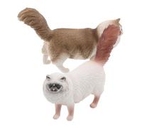 SOIMISS 2PCS Realistic Cat Figurines Plastic Kitten Models for Educational Play and Craft Projects Portable Cute Animal Figures for Birthday Cake Decoration and Home Display