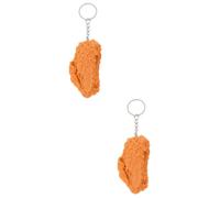 SOIMISS 2pcs Realistic Fried Chicken Keychain Pendant Imitation Food Accessory for Keys Bags and Backpacks Fun Novelty for Chicken