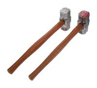 SOIMISS 2pcs Realistic Halloween Hammer Props Lightweight Plastic Hammers with Bloody Finish for Party Decorations Role-playing Cosplay Accessories