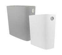 SOIMISS 2pcs Rectangular Waste Storage Buckets for Kitchen and Bathroom, Open-top Trash Baskets in Gray and White, Narrow Space Household Garbage Bins for Bedroom and Toilet Use