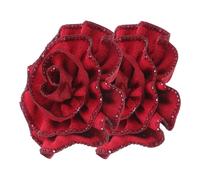 SOIMISS 2pcs Red Rose Shoe Clips Detachable Fabric Bridal Embellishments