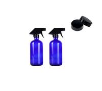 SOIMISS 2pcs Refillable Glass Spray Bottles 500ml Blue with Nozzle and Caps Compact Design for Travel Use for Make-up Water and Perfume Storage