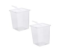 SOIMISS 2pcs Reptile Breeding Box Mini Reptile Terrarium Habitat Feeding Container Set for Turtles Lizards