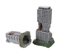 SOIMISS 2pcs Resin Fish Tank Castle Ruins Aquarium Decor with Safe Shelter Hideout Antique Ornament for Ecological Landscaping and Low Maintenance Fish Tank Accessory