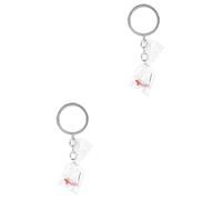 SOIMISS 2pcs Resin Tropical Fish Keychain Pendant Bag Decor for Keys Unique Water Bag Charm for Fish for