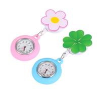 SOIMISS 2pcs Retractable Nurse Watch Clip-on Nursing Fob Adjustable Digital Pocket Watch for Nurses Stretching Design Luminous Display Suitable for Medical Professionals