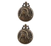SOIMISS 2pcs Retro Vintage Quartz Pocket Watch Antique Hanging Necklace Watch for Dad Classic Design for Everyday Wear