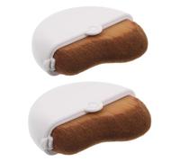 SOIMISS 2pcs Rotating Foundation Brush Cap White Makeup Brushes for Liquid Foundation Shape Design for Everyday Home Use