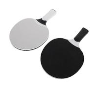 SOIMISS 2pcs Rubber Table Tennis Paddles Set - Black and White Composite Rubber Rackets with Balanced Blade for Speed Control - Training Pingpong Paddle Suitable for Indoor and Outdoor Use