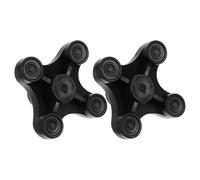 SOIMISS 2pcs Rubber Walking Stick Base Replacement Cane Tips with Quad 4 Prong Self Standing Design, Non-Slip Rubber Material for Elderly Users, Reduces Ground Vibrations and Maintains