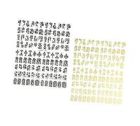 SOIMISS 2Pcs Self Adhesive Nail Stickers Charming Manicure Decals Floral Nail Art for Spring Summer Easy DIY for Sharing and Home Use