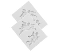 SOIMISS 2pcs Silicone Angel Shape Mold for DIY Resin, Scented Wax, and Plaster Crafts with Intricate Music-Themed Details, Temperature Resistant and Portable Silicone Mold for Candle