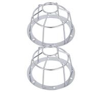 SOIMISS 2pcs Silver Aluminium Detector Protective Cage with Wire Mesh Guard and Ventilated Structure for Alarm Systems in Warehouse Environments and Factories, Explosion Protection
