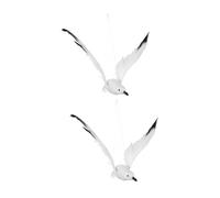 SOIMISS 2pcs Simulated Seagull Decoration Artificial Birds Realistic for Beach-themed Parties Seagull Mobile Hanging Easy to Install for Wedding Scene Decoration