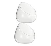SOIMISS 2pcs Skew Opening Glass Micro Landscape Bottles Multi-functional Household Storage Holders Decorative Vase for Home Hotel Dining Use