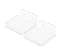 SOIMISS 2Pcs Small Acrylic Wall Shelf for Security Cameras Self Adhesive Mounting Bracket for Easy Installation Living Rooms Bedrooms and More Durable and Stylish Design