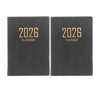 SOIMISS 2pcs Small Daily Planner Notebook Pocket Organizer for Weekly Monthly Task Scheduling Ink-friendly Paper Portable Office School Notepad for Efficient Work and Study Planning