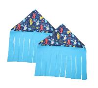 SOIMISS 2pcs Small Pet Shelter for Guinea Pig and Hamster, Blue Cat Fringe Hanging Hideaway Tent, Corner Hideout for Rabbit, Ferret, Chinchilla Cage Accessories