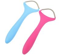 SOIMISS 2pcs Spring Facial Hair Remover Epilator for Women Portable Manual Threading Tool for Upper Lip Chin Cheeks Anti-Slip Design Root Hair Removal Pink and Blue