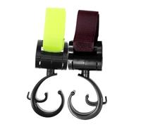 SOIMISS 2pcs Stroller Hooks Heavy Duty Hook for Baby Stroller and Motorcycle Multi-Functional Bag Hanger for Shopping and Diaper Bags Green and Brown
