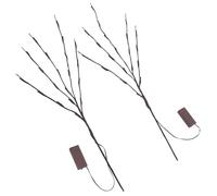 SOIMISS 2pcs Tree Branch Light Tree Night Light for Indoor Galleries 20 Lamp Beads Plastic Outlook Powered by 2 Aa Battery Decorative Lighting Christmas